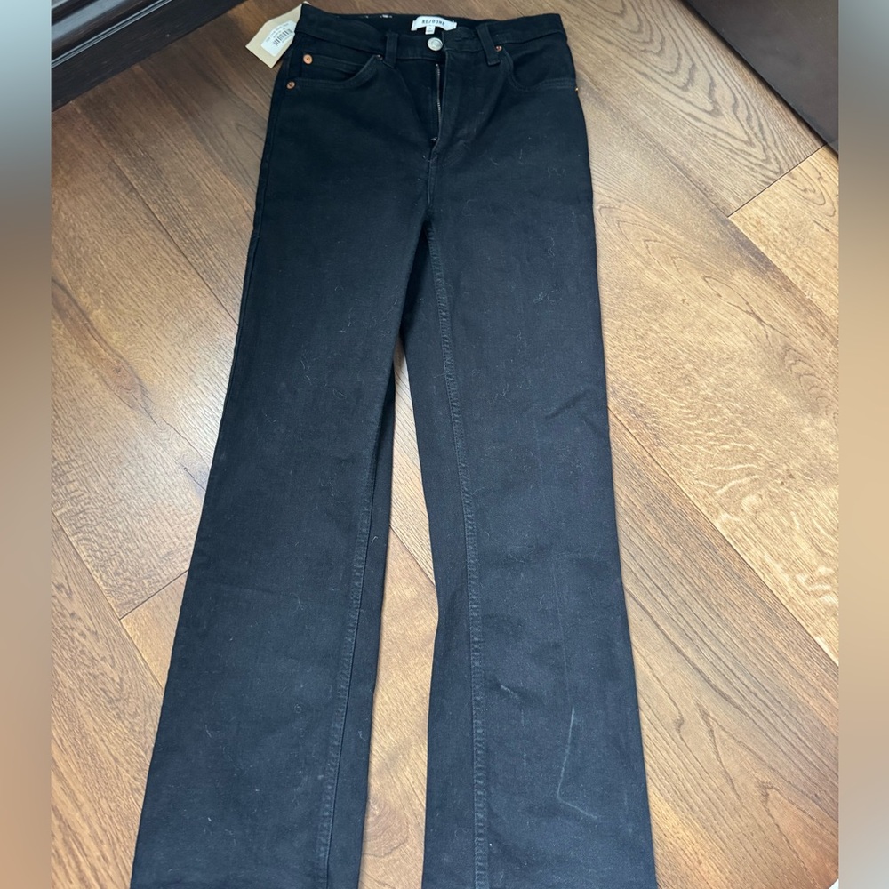 Re/Done Black Straight Leg Jeans Classic Style